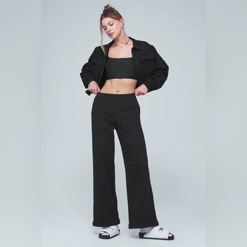 ALO |  High-Waist Wide Leg Trouser | Size S | $128 Value